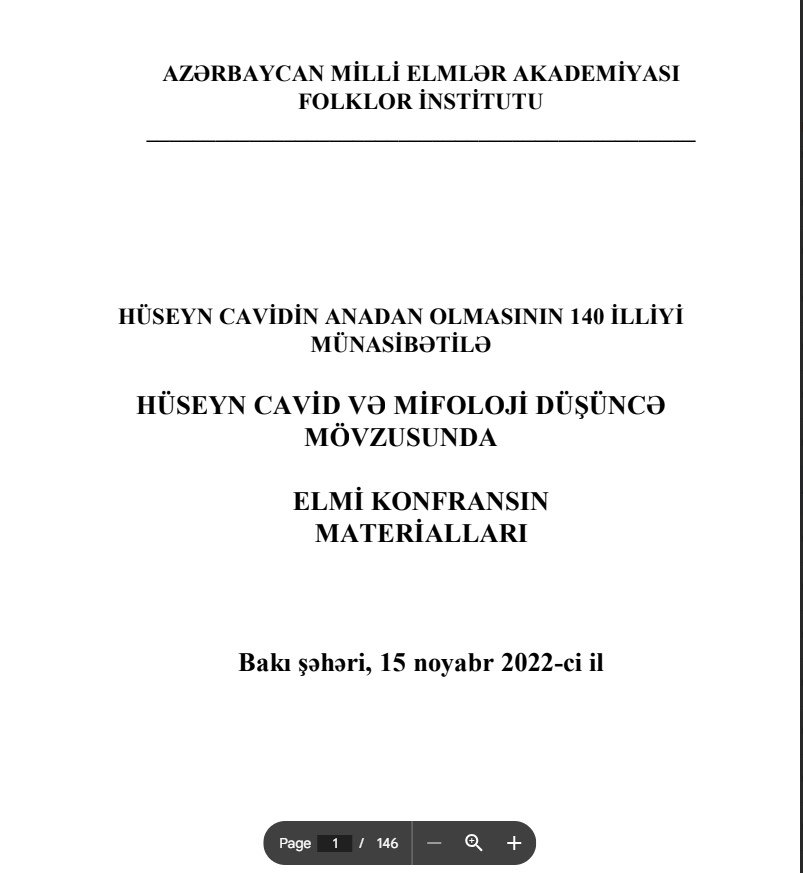 Hüseyn Cavid və mifoloji düşüncə